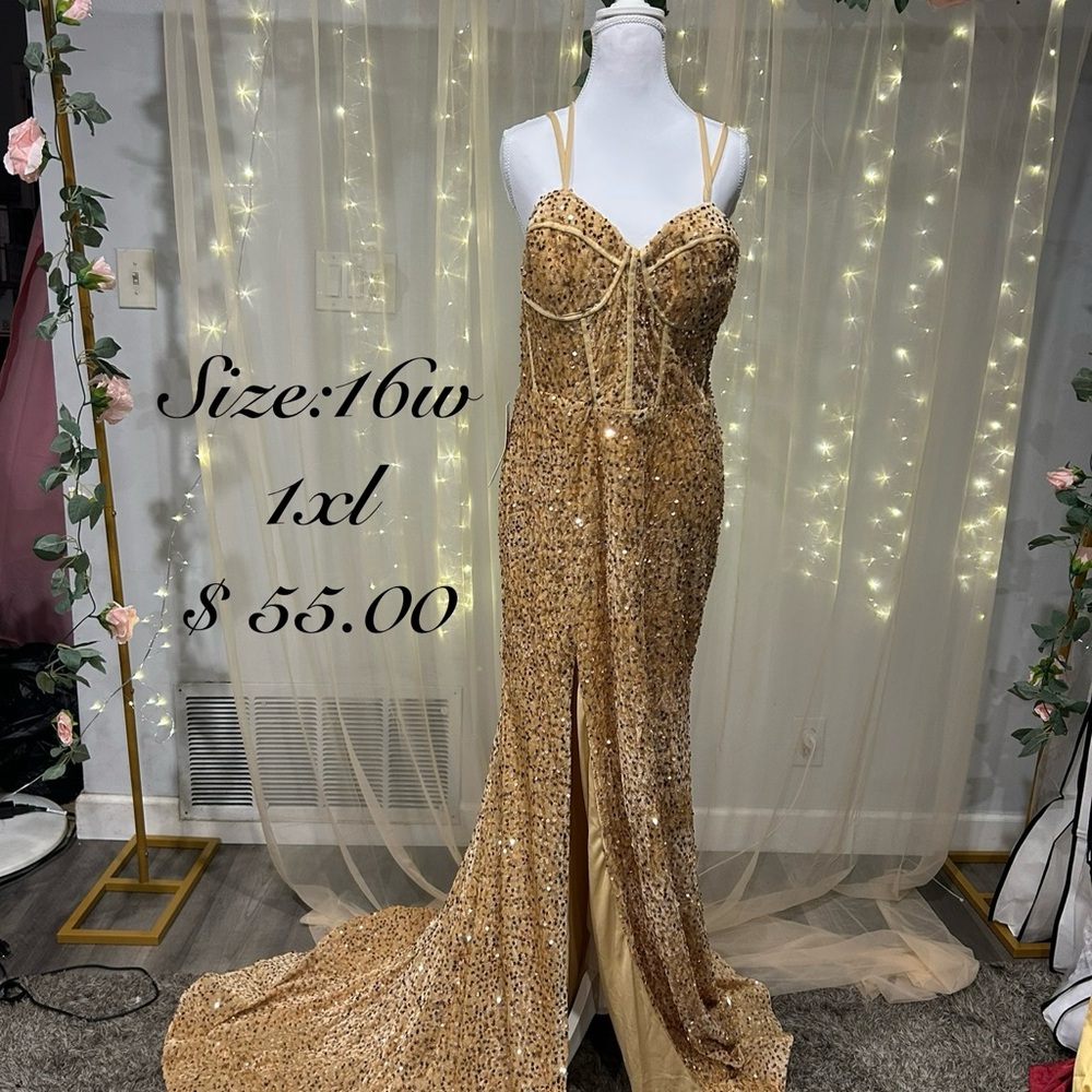 Gold Sequin Dress